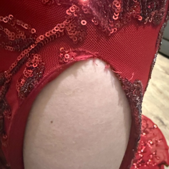 Dark Red Prom Dress - Picture 4 of 5